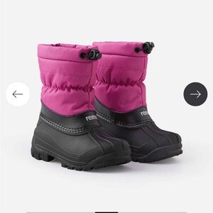 Reima Kids' Pink and Black Snow Boots